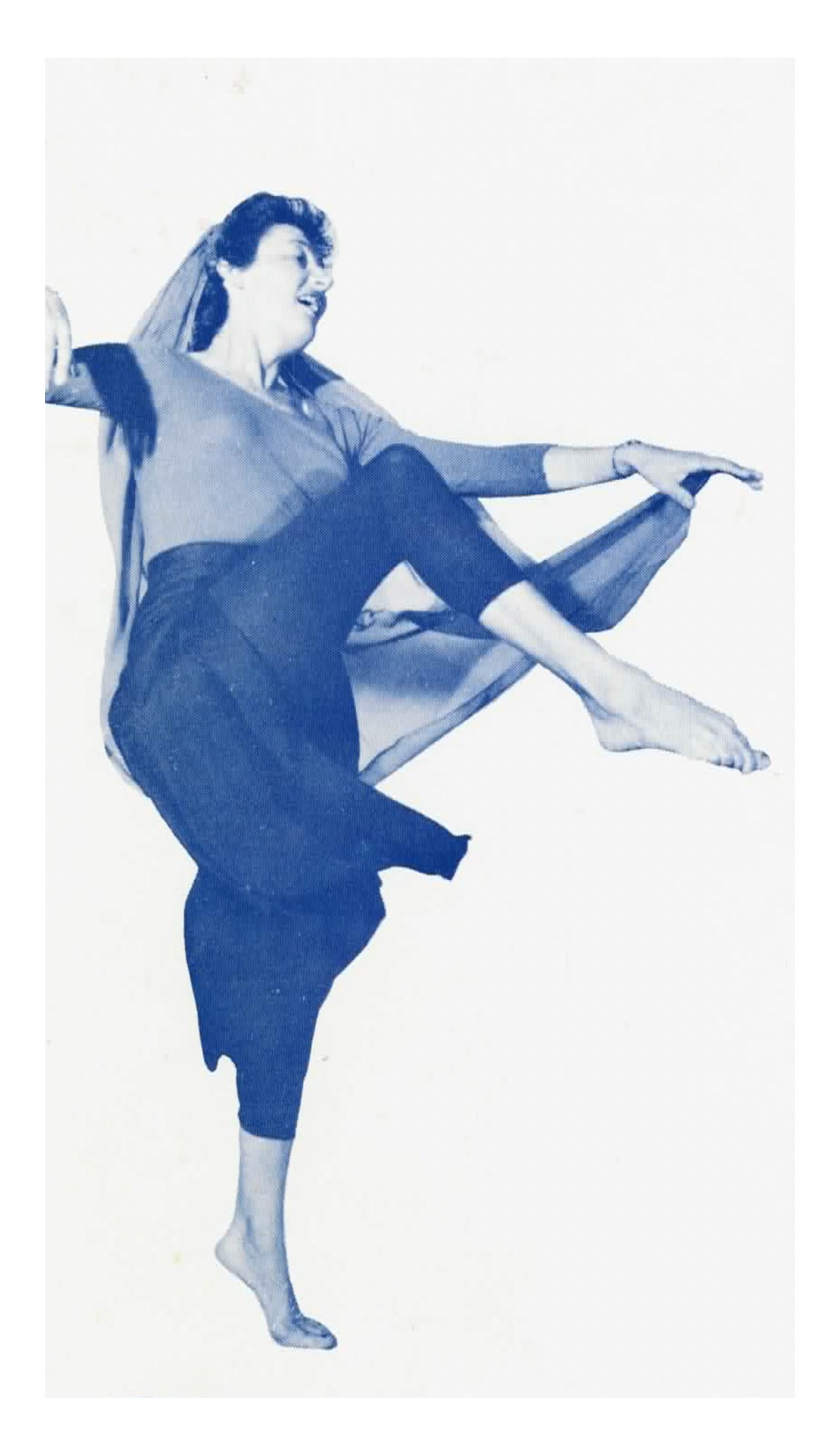 Hedy Tower dancing, mid-leap